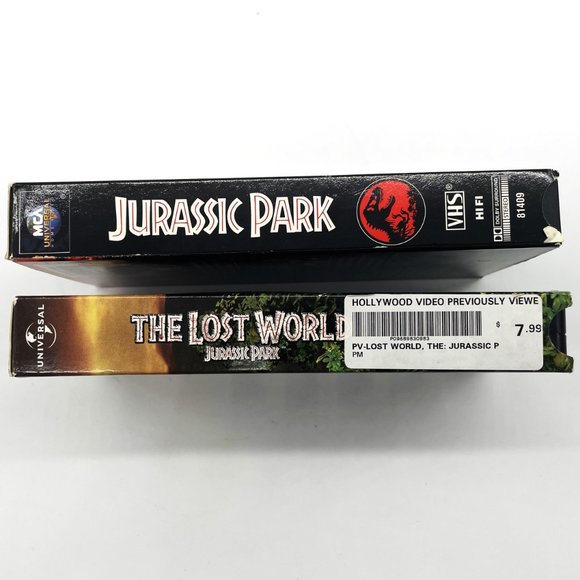 (2) Jurassic Park (original) & The Lost World w/ Hologram Dinosaur VHS Movies - Picture 3 of 5